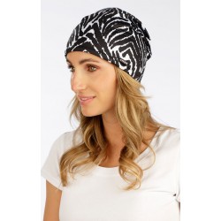 Dámská čepice Litex 7F156, černo bílá