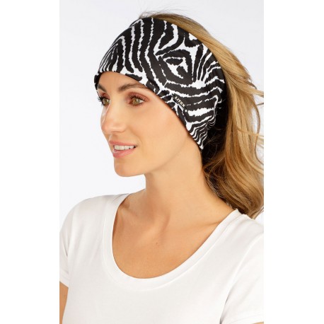 Dámská čelenka Litex 7F157, černo bílá