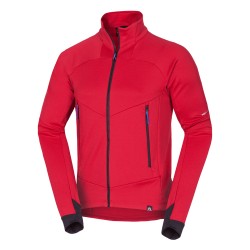 Pánská turistická fleecová mikina Northfinder MI-3923OR, červená