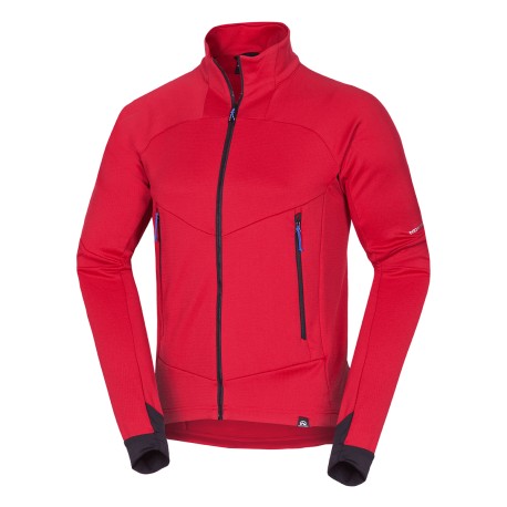 Pánská turistická fleecová mikina Northfinder MI-3923OR, červená