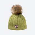 KAMA pletená čepice Merino A75, zelená 105