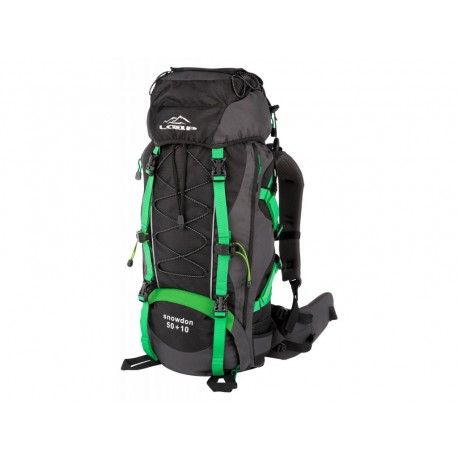 Turistický batoh Loap SNOWDON 50+10, černo zelená V11N