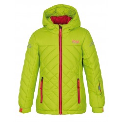 Dívčí lyžařská bunda Loap FEBINA, reflexní zelená N91N