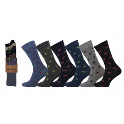 Ponožky s barevnými vzory 1056, v balení 6 párů